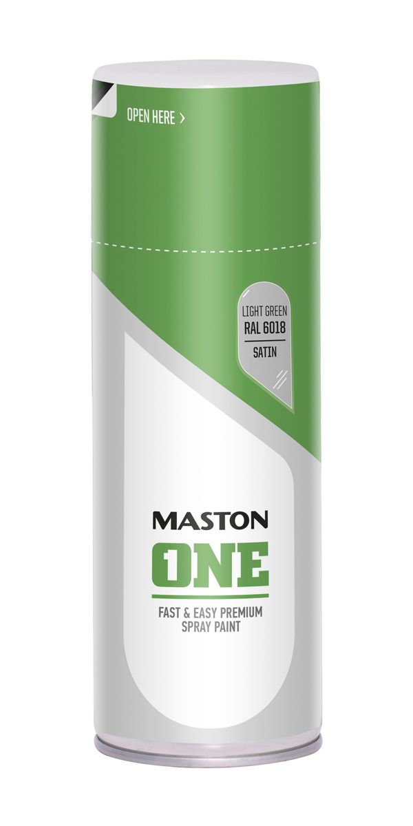 Spraymaali one - Satiini Vaaleanvihreä RAL6018 400 ml