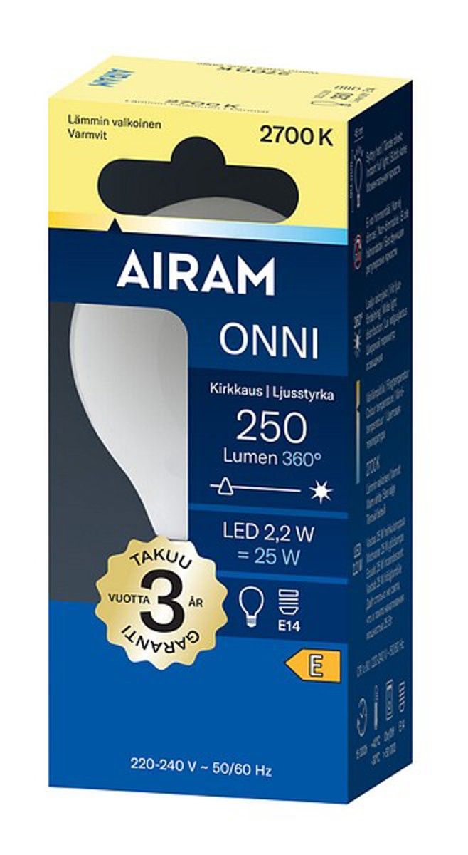 Airam Onni Led E14 250 lm/2700k Opal