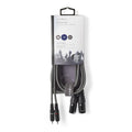 Nedis XLR-Audiokaapeli  2 xUros – 2 x RCA, Uros 1,5M Kytke soittimia, mikrofoneja, vahvistimia ja DJ-laitteita toisiinsa