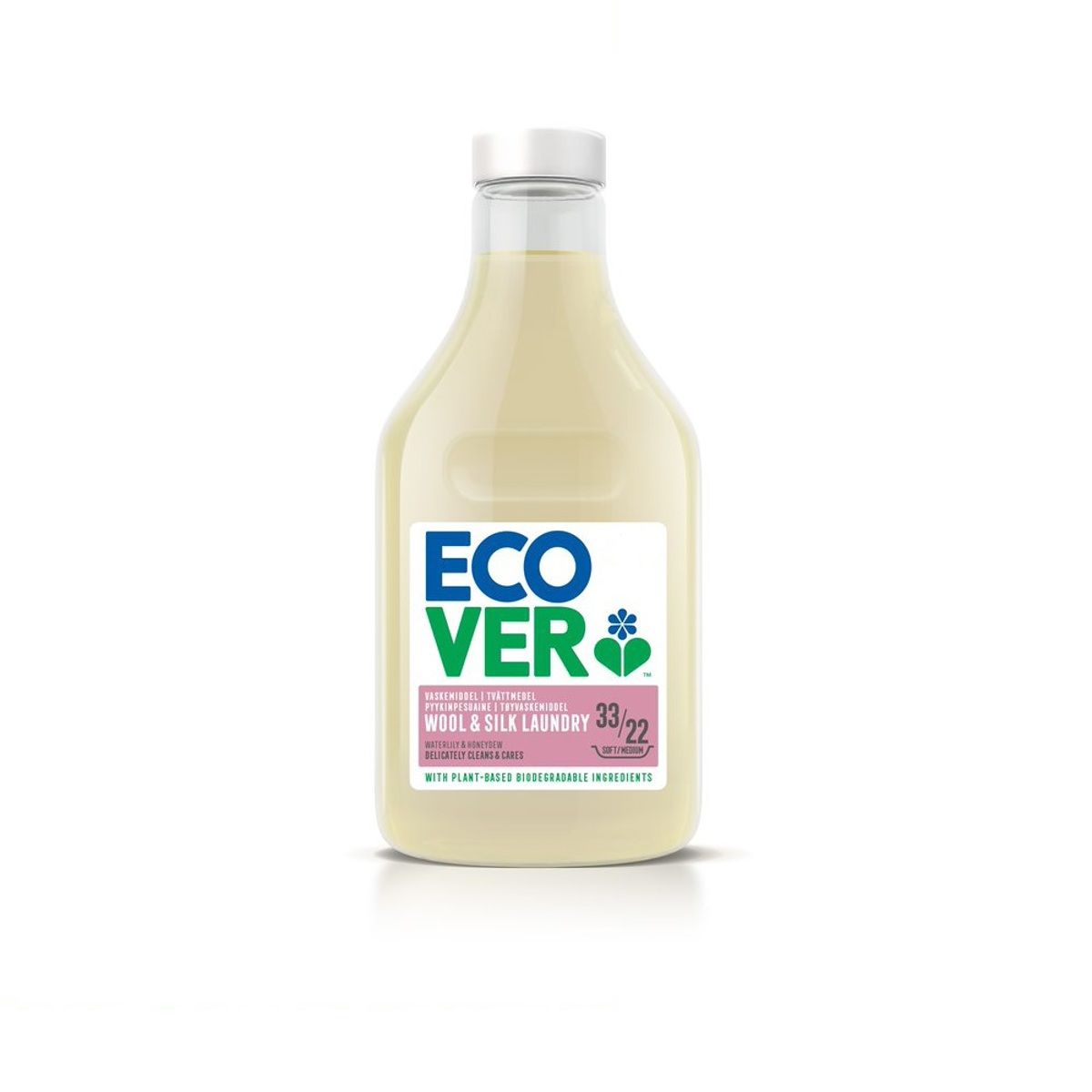 Ecover villa-ja hienopesuaine 1 l vesililja & hunajameloni