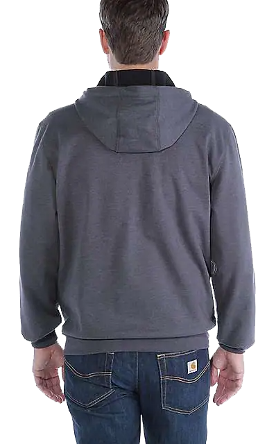 Carhartt Huppari Wind Fighter Carbon Heather Fleecevuorattu veden- ja tuulenpitava huppari. Kolmiosainen huppu ja saadettava