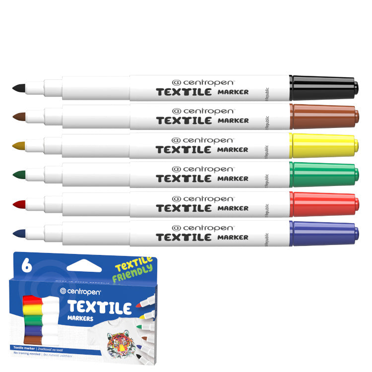 Centropen Tekstiilikynä 6 väriä