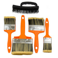 URAKKASETTI 5-OS 1x 50mm, 1 x 70mm, 1 x 100mm, 1 x 120mm ulkopensseli. 1kpl puoliharja, 1 kpl terasharja. Pensselit 100%