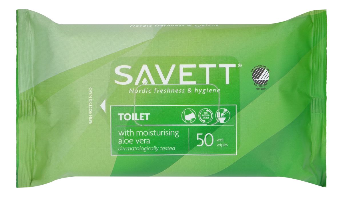 Savett Toilet Kosteuspyyhe 50 kpl