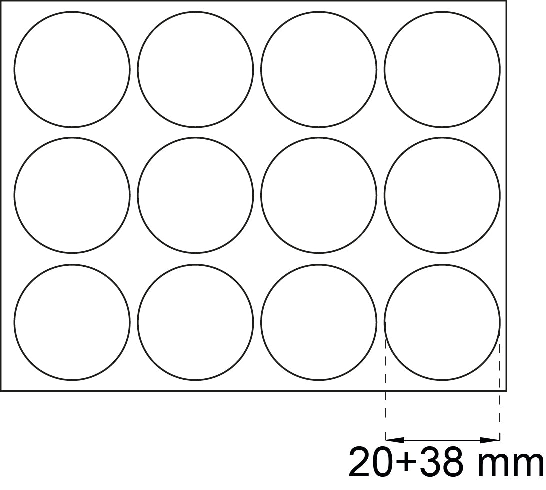 Huopatassu 106 20 mm+38 mm musta