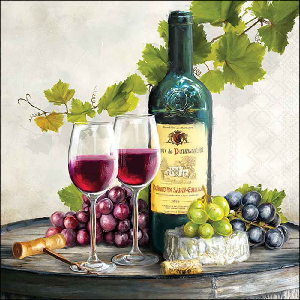 Ambiente Servetit 33 cm red wine