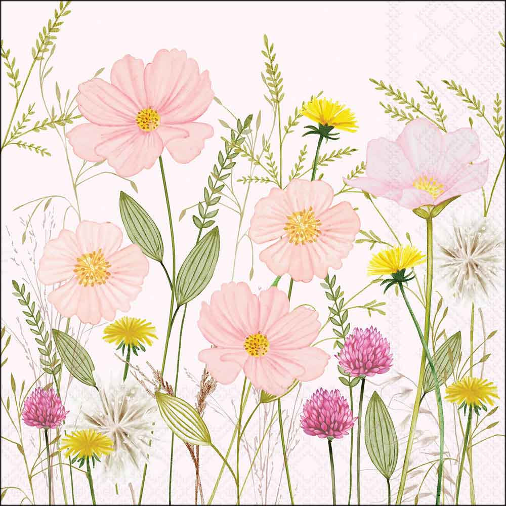 Ambiente Servetit 33 cm pastel flowers pink