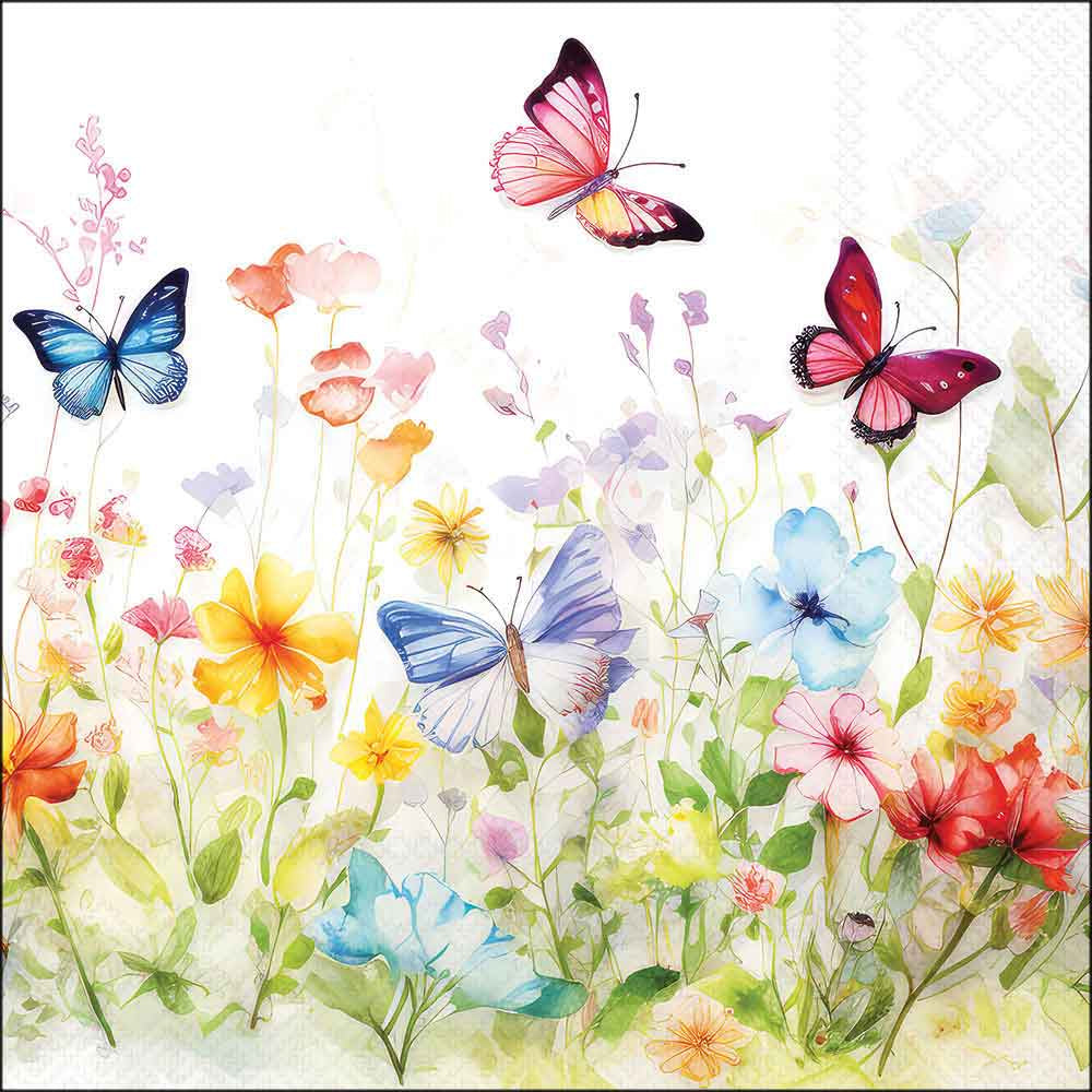 Ambiente Servetit 33 cm Butterflies In field