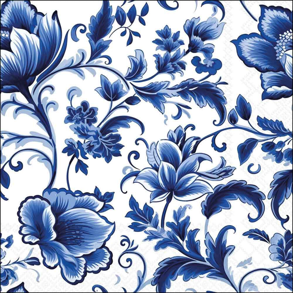 Ambiente Servetit 33 cm delft blue florals