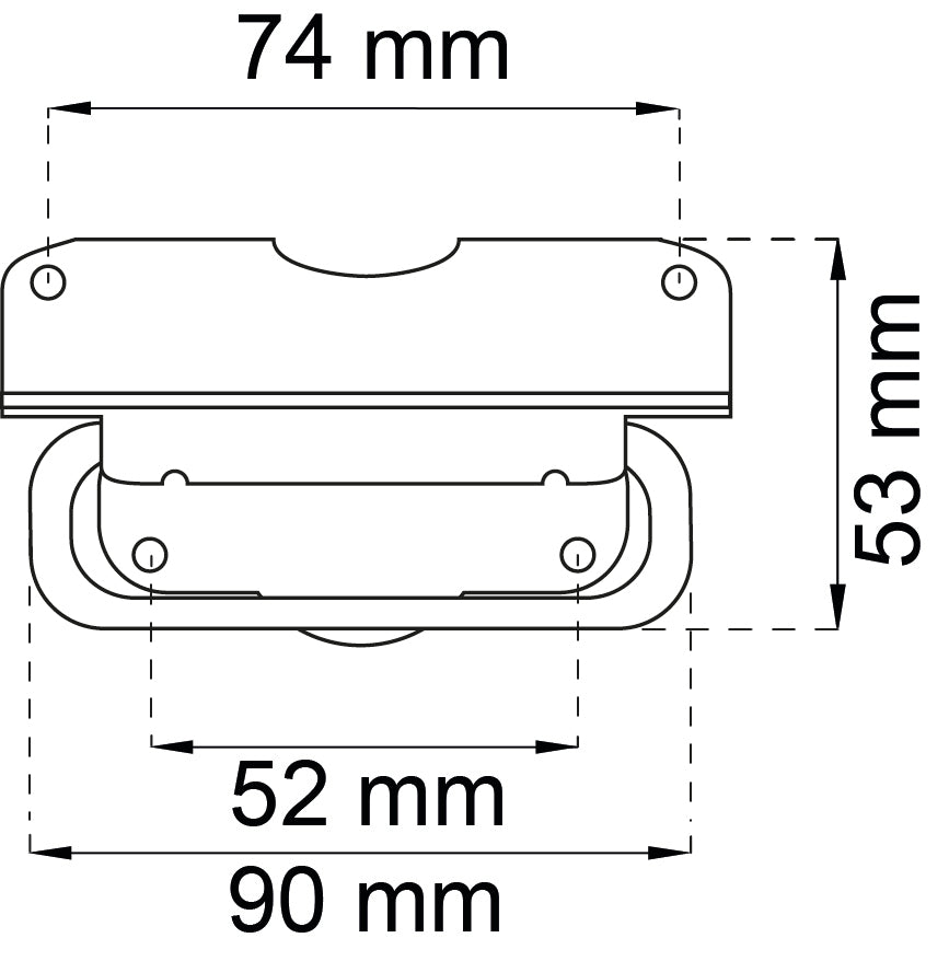 Laatikonkahva 1708 90 mm sink
