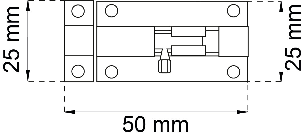 Työntösalpa 4539 50 kromi