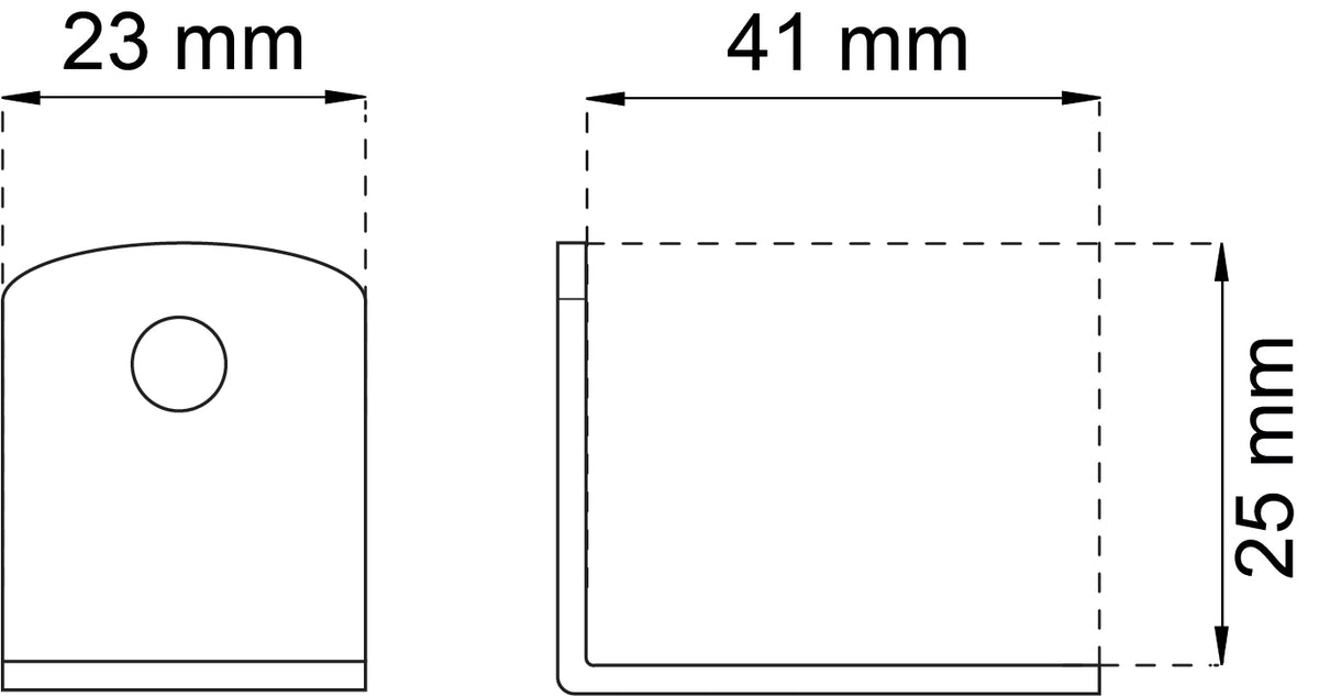 Kalustekulma 501 41X25 4 kpl IP