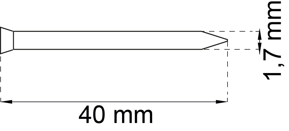 Dyckert 1,7X40 valkoinen 100 kpl