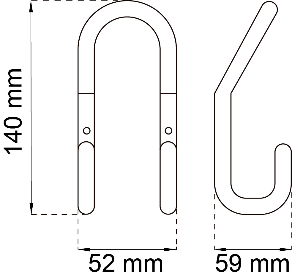 Kaksoiskoukku saturn 140 mm valk IP