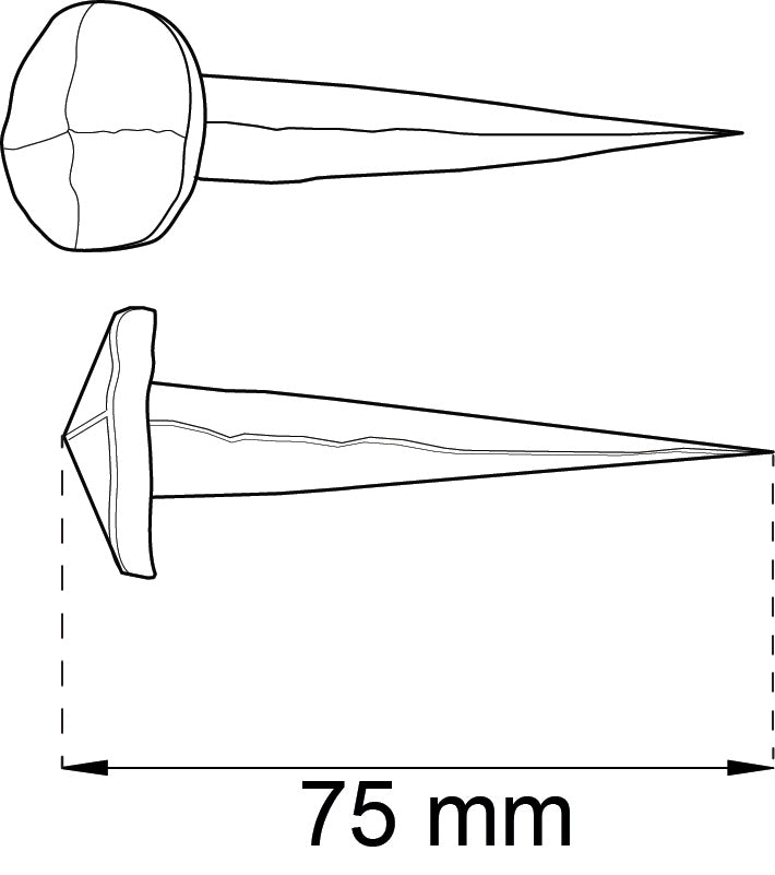 Takonaula 75 mm taottu musta IP