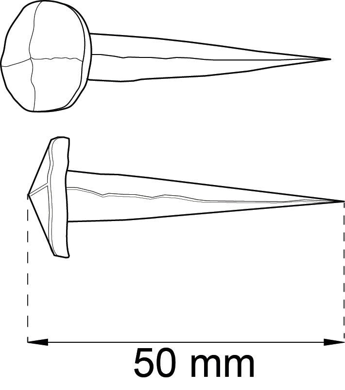 Takonaula 50 mm taottu musta IP