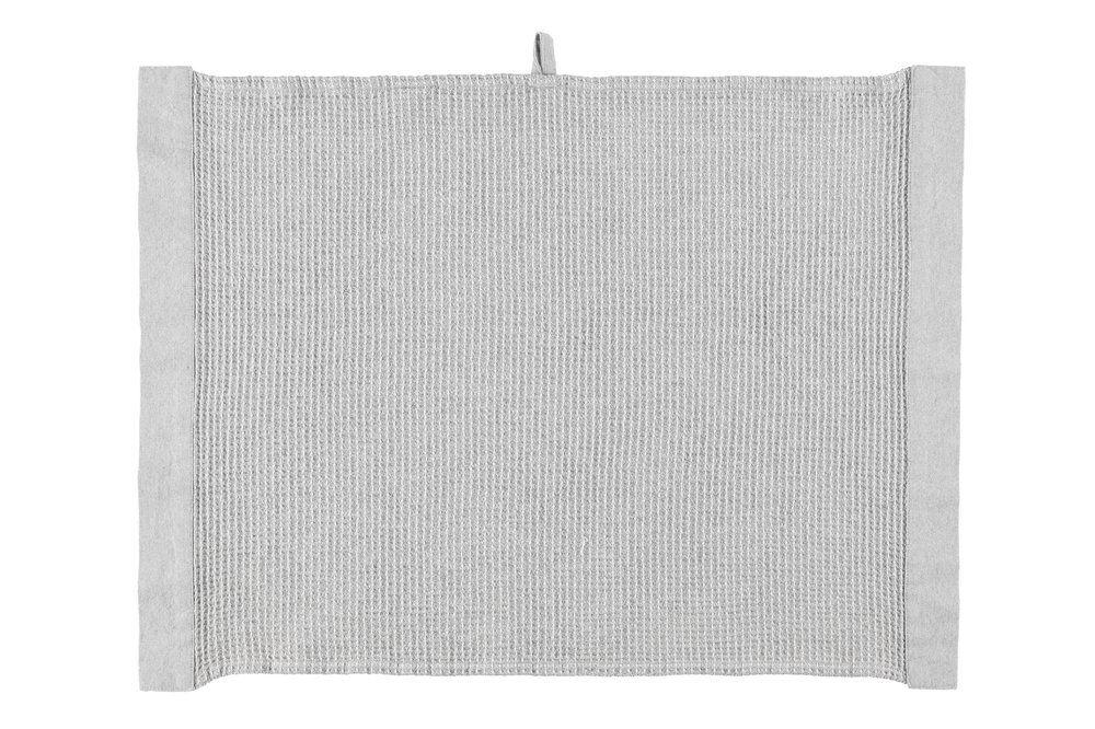 Rento Pyyhe Kenno 50x70cm Harmaa/valkoinen Kasipyyhe (50 x 70 cm) chambray-kanttauksilla.