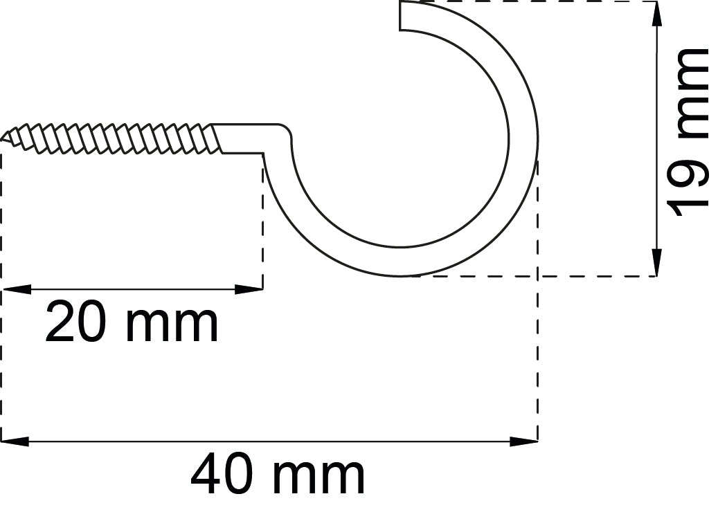 Kattokoukku 11 40 mm valk IP