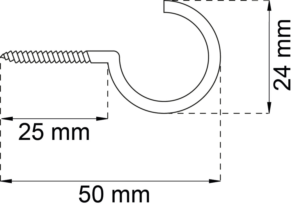 Kattokoukku 11 50 mm valk IP