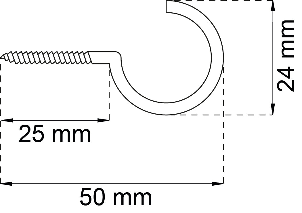 Kattokoukku 11 50 mm valk IP