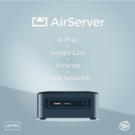 AirServer Connect 4K UHD Celeron J3455 RAM: 8Gb HDD: 60Gb usff