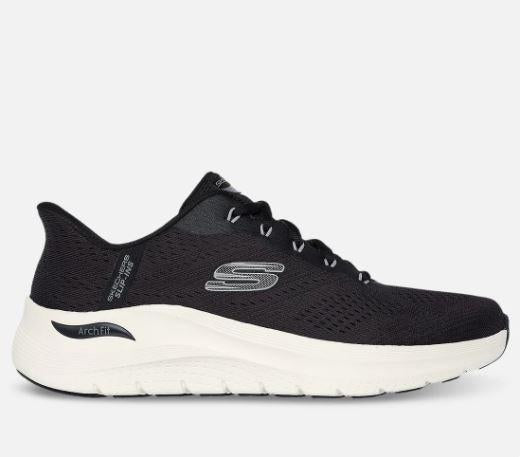 Skechers miesten Slip-ins: Arch Fit 2.0 - Lestur - Musta Koko paivan sailyva tuki ja vaivaton mukavuus yhdistyvat Skechers