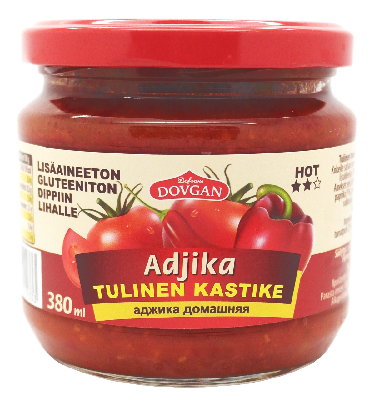 Adjika – Tulinen kastike 380 ml Adjika tai Adzika on tulinen tomaatti-paprikakastike, joka on kotoisin Kaukasiasta. Kokeile