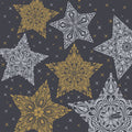 Duni Servetit 33 cm Snowstars Black