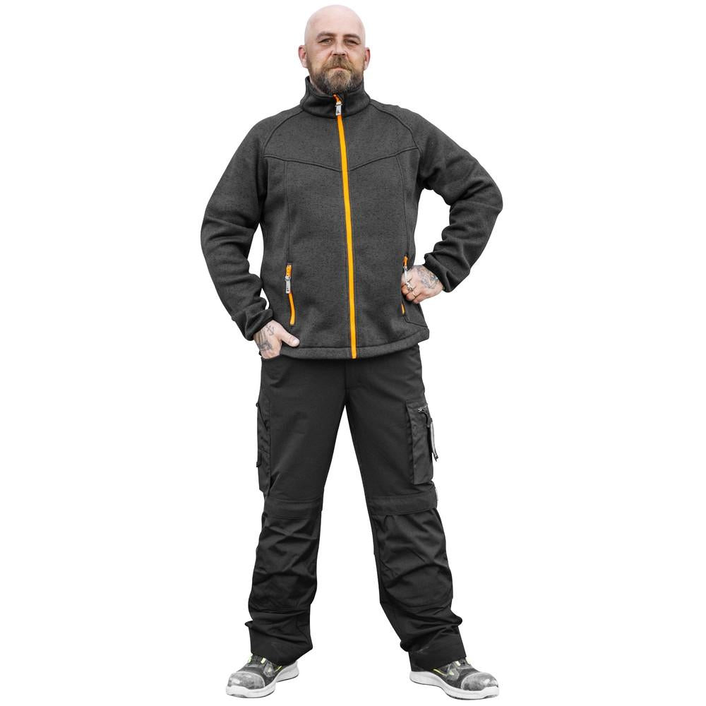 Patron FLEECE NEULETAKKI ANTIGOR T.HARMAAMEL/FL.OR - 100% polyesteri, 290 g/m² - neulottua fleece kangasta, harjattu