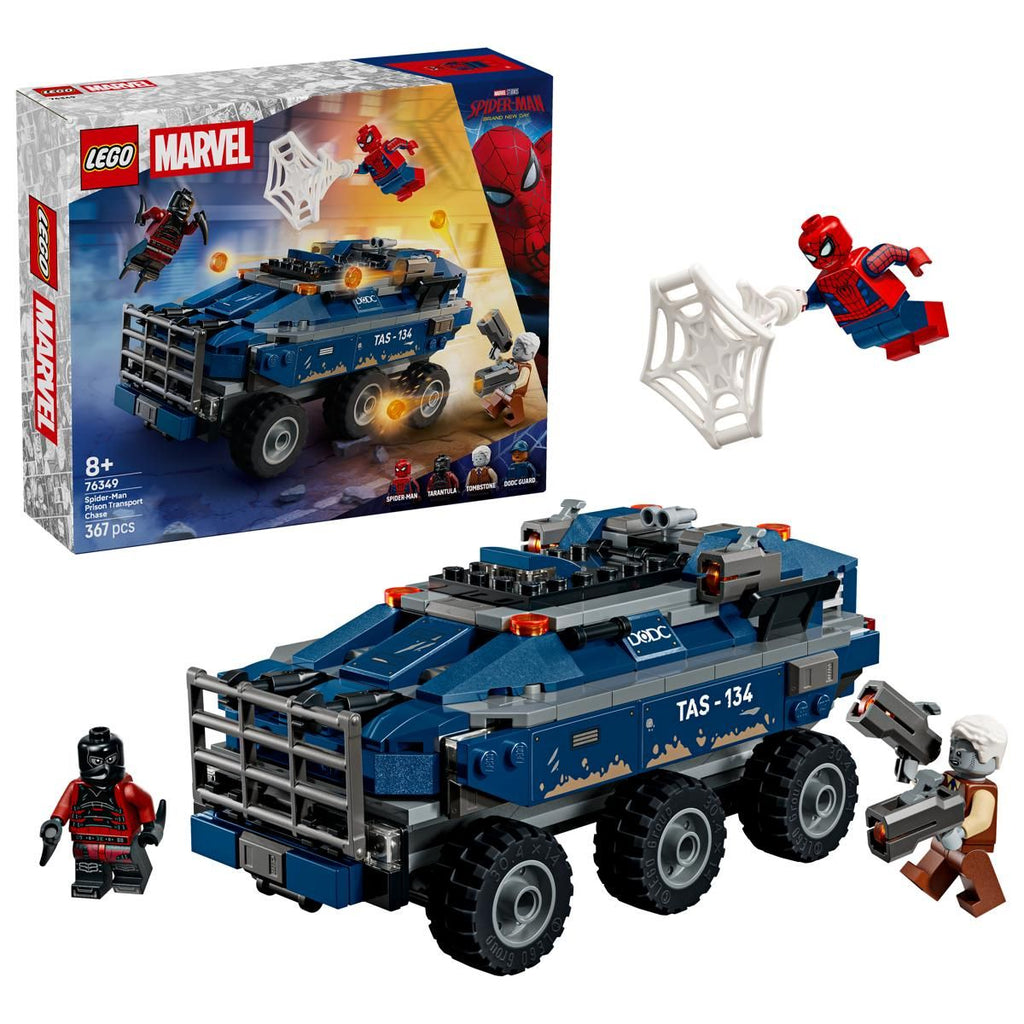 Lego Spider-Man ja vankilakuljetuksen takaa-ajo