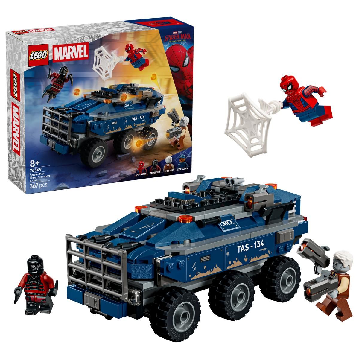 Lego Spider-Man ja vankilakuljetuksen takaa-ajo