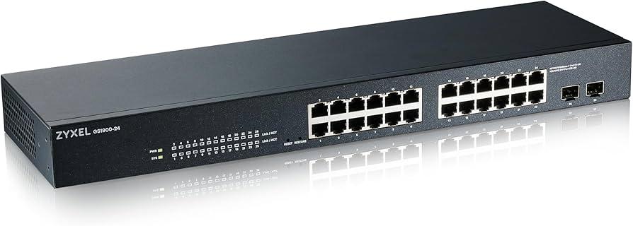 Zyxel GS1900-24 Kytkin Kaytetty! Takuu 1kk. 24-porttinen Gb kytkin.