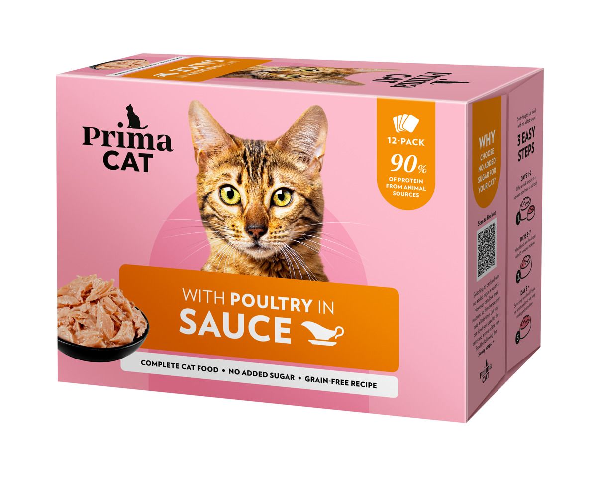 PrimaCat Classic siipikarjaa kastikkeessa 12x85 g