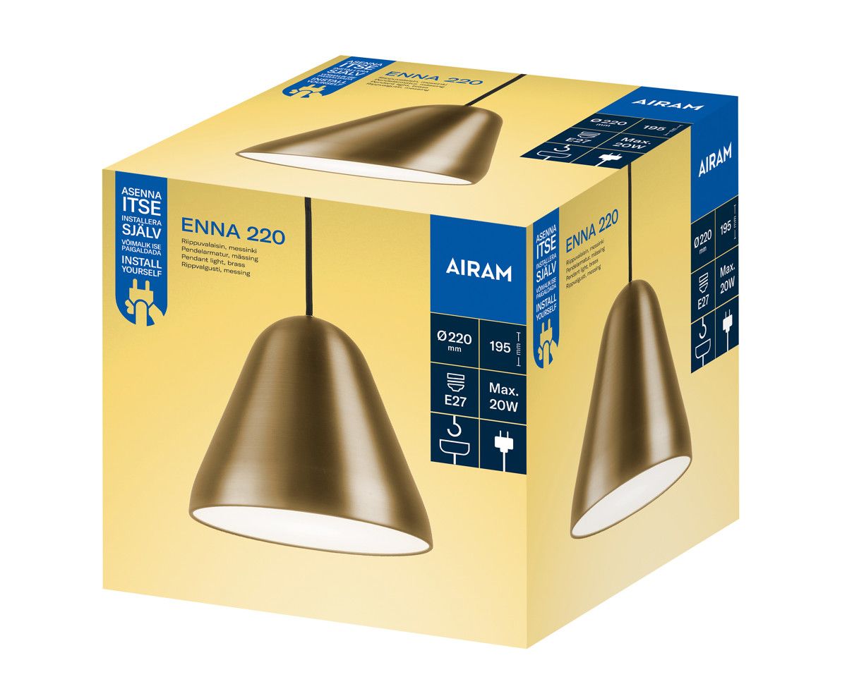 Airam Enna Riippuval. 22 cm Messinki