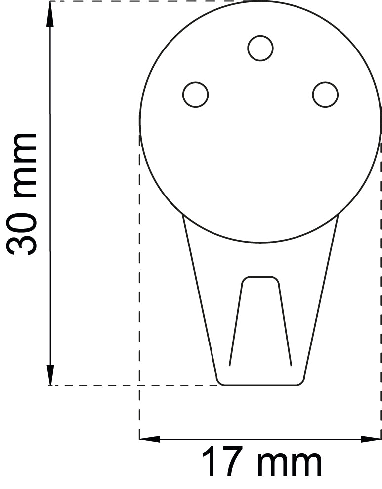 Taulukoukku 612 valk muovi IP