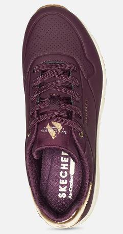 Skechers Naisten Uno - Golden Air - Red Nosta tyylisi uudelle tasolle Skechers Street Uno – Golden Air -kengilla. Tassa