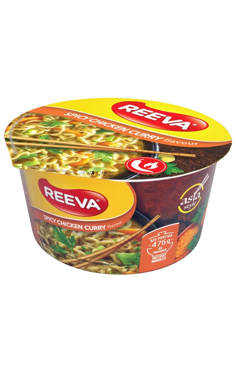 Tulinen curry kuppinuudeli
