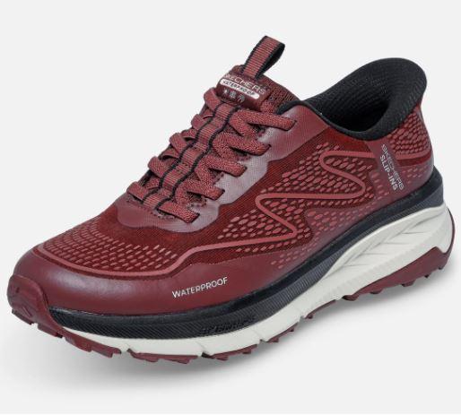 Skechers naisten Slip-ins: Switch Back - Mist - Waterproof - Punainen Valmiina ulkoiluun talla vedenpitavalla ja mukavalla