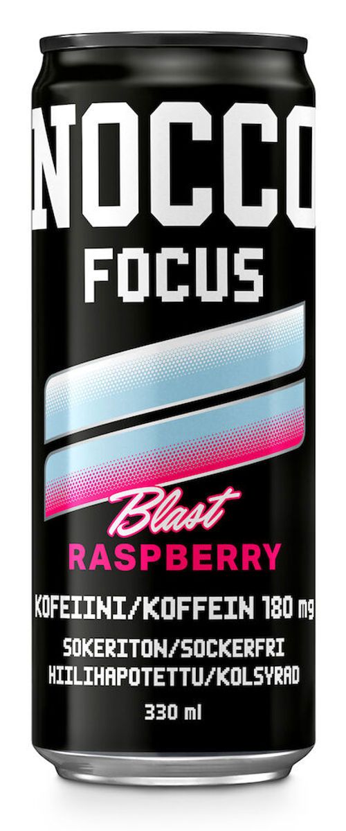 Nocco focus Raspberry Blast -energiajuoma 330 ml