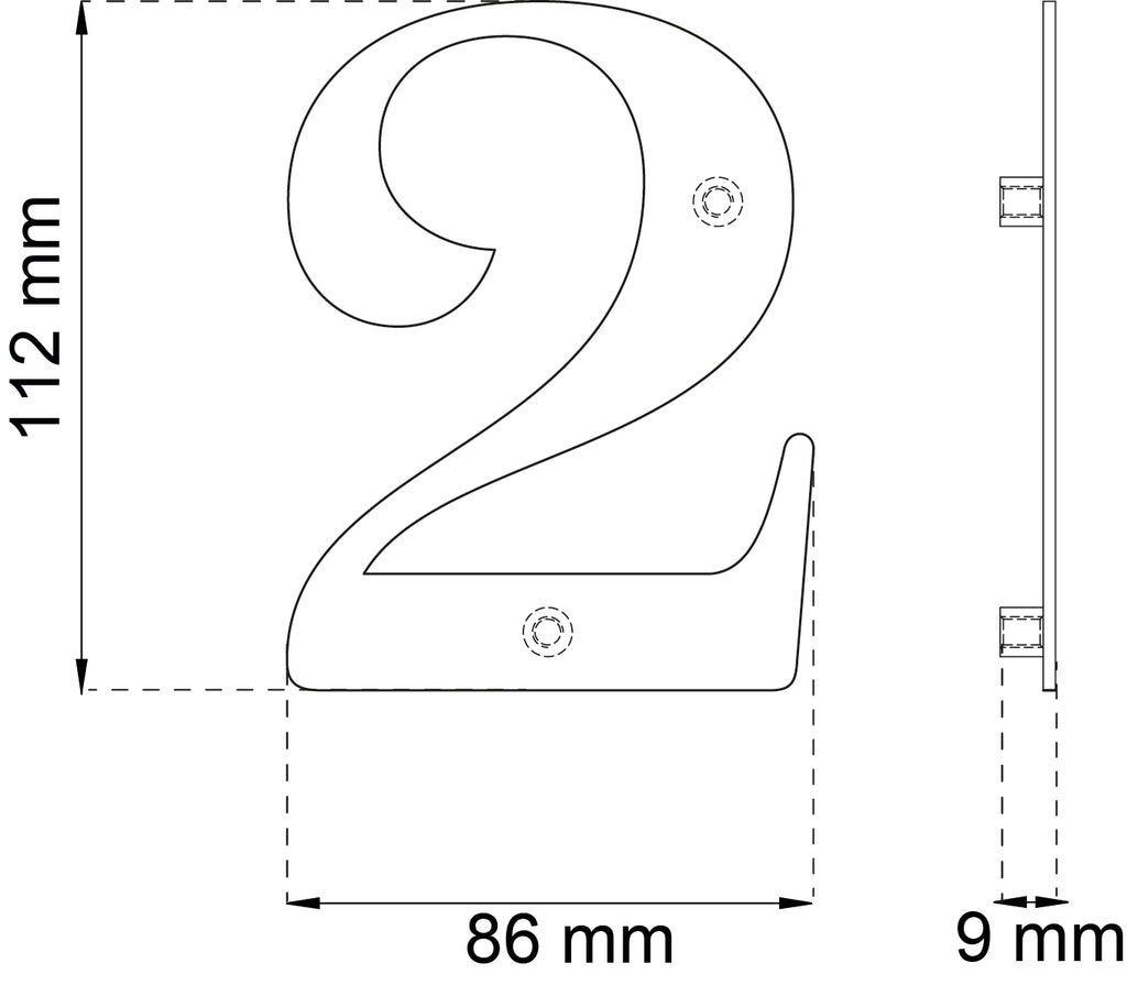 Numero 2 Century musta 112 mm
