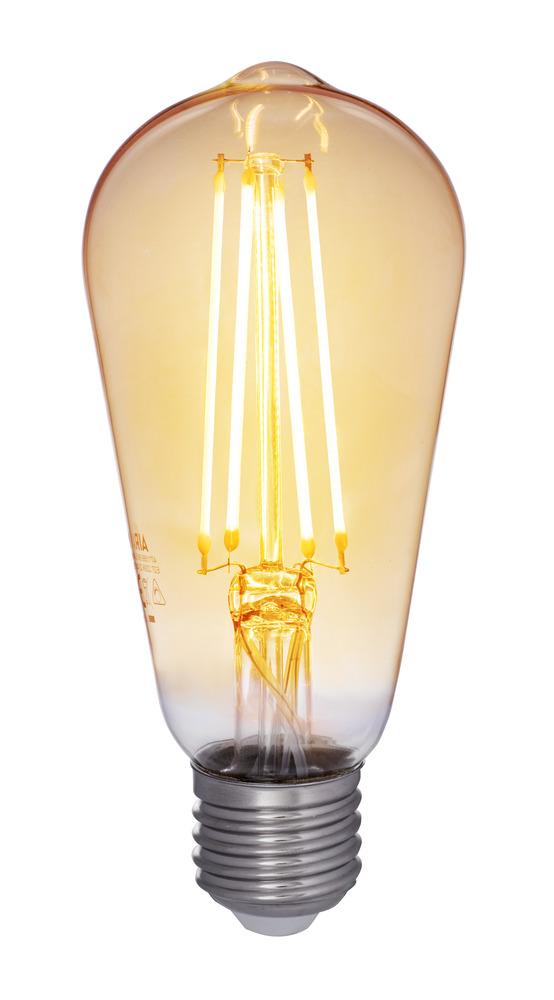 Airam Led-Decor E27 380lm Dim -Varilampotila: 2200K -Himmennettava DIM -Kanta: E27 -Teho: 5W, 380LM -Mitat: Ø 58/133