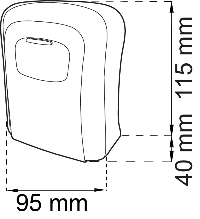 Avainkaappi 103 mustaharmaa