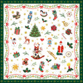 Ambiente Servetit 33 cm Ornaments All Over Green