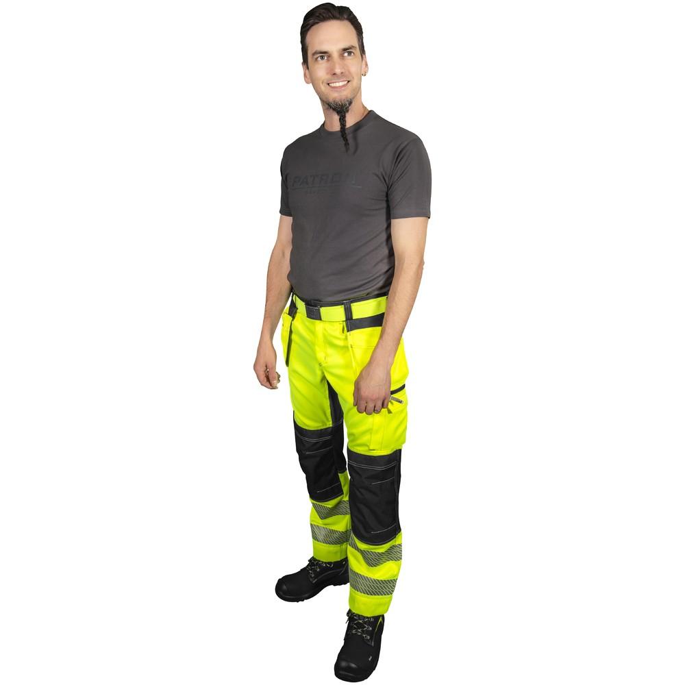 Patron HOUSUT STRETCH RT TRITON FL.KEL/MUSTA LK1 EN20 - 80% polyesteri, 20% puuvilla, 290 g/m² - musta stretch 92% nylon, 8%