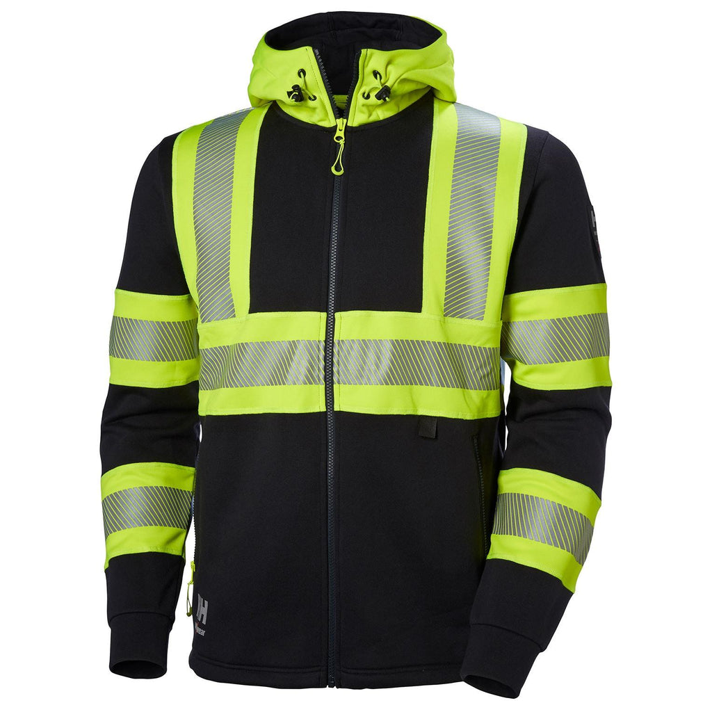 Helly Hansen Work Wear Icu Huomio Huppari Vetoketjulla kelt/musta ICU-huppari tayttaa toiminnallisuudelle, mukavuudelle ja