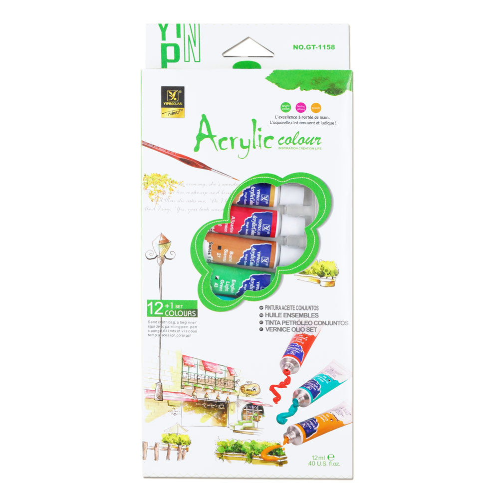 Akryylivärit 12-v Tuubissa 12 ml