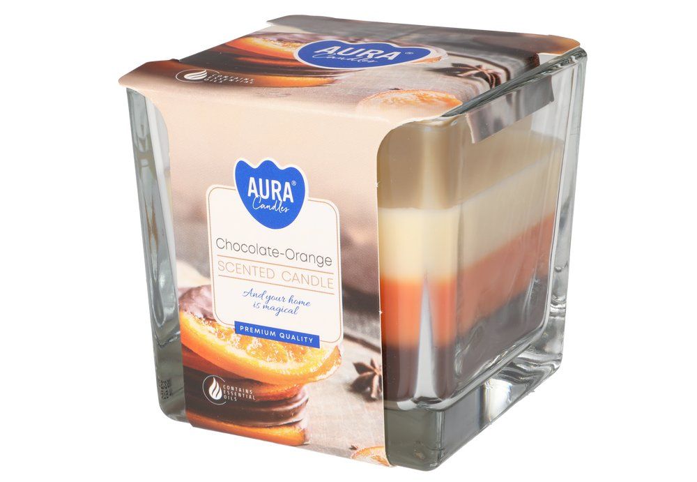 Tuoksukynttilä lasissa Orange-Chocolate