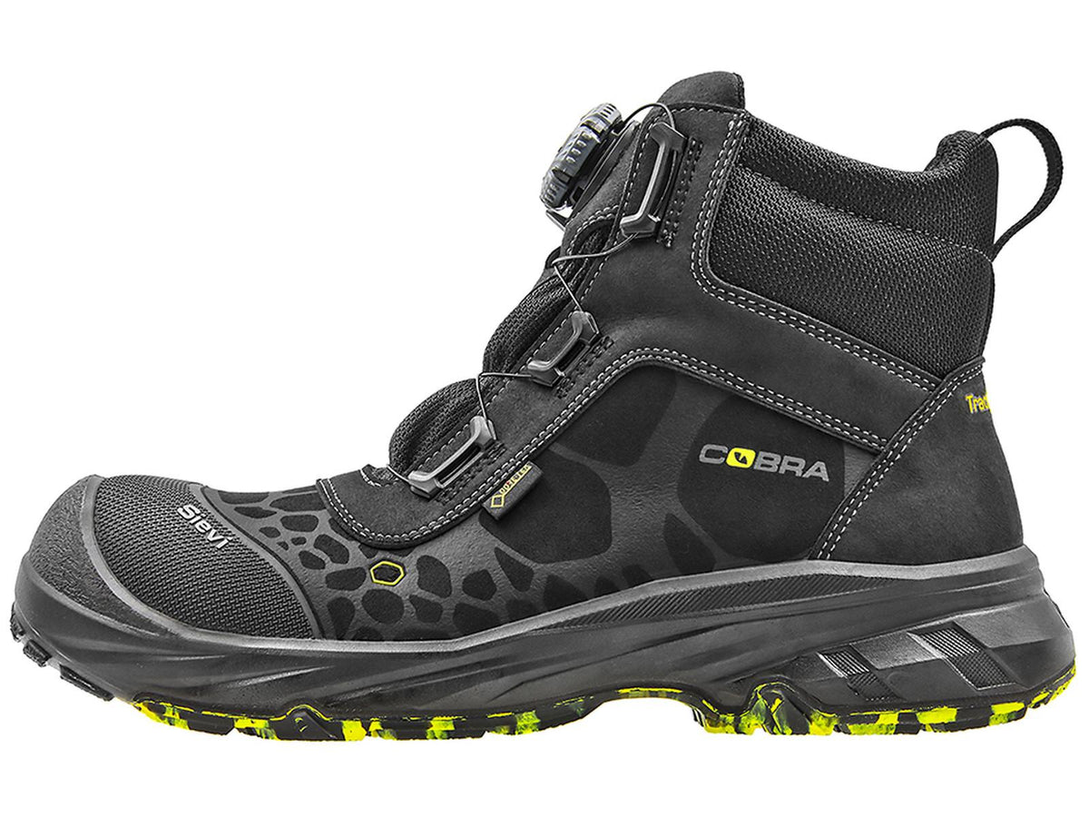 Sievi COBRA GT ROLLERH+ S3 Turvajalkine Turvajalkineessa on nilkkaa tukeva, viskoelastinen memory foam -nilkkasuoja.