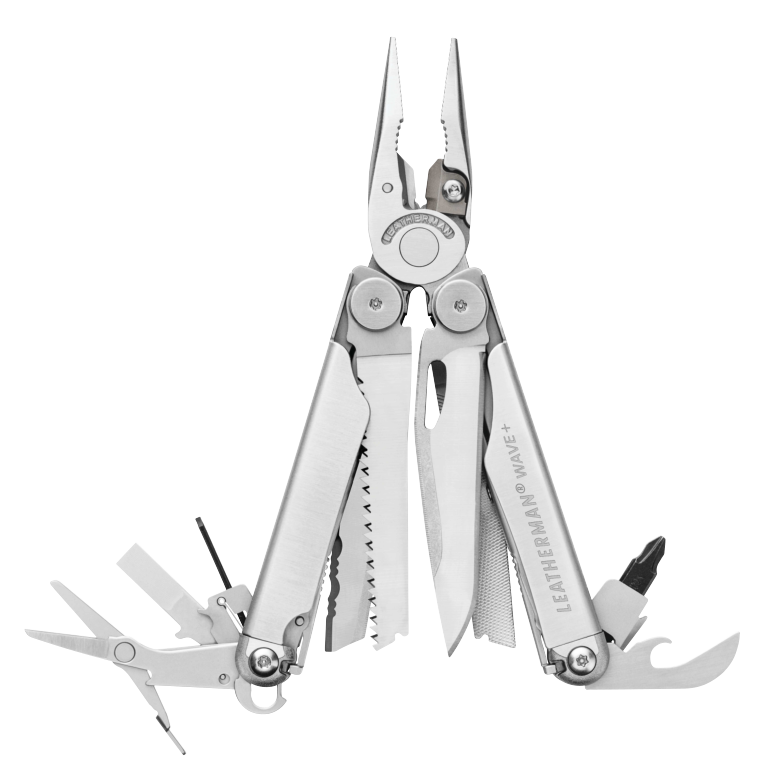 Leatherman Wave plus + Nylonkotelo Kestosuosikki Leatherman Waven uudistetussa Plus-mallissa sivuleikkurit ovat