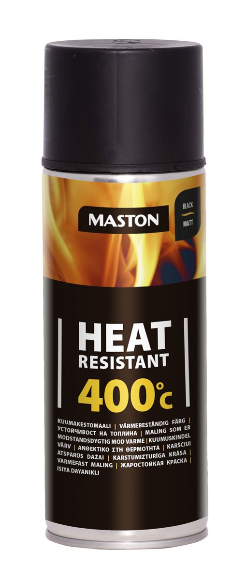 Spraymaali Kuumakesto 400C musta 400 ml